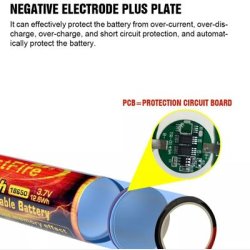 Trustfire 18650 - 3400 mAh - Genopladelig batteri